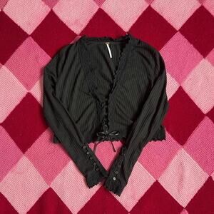 black whimsygoth long sleeve top